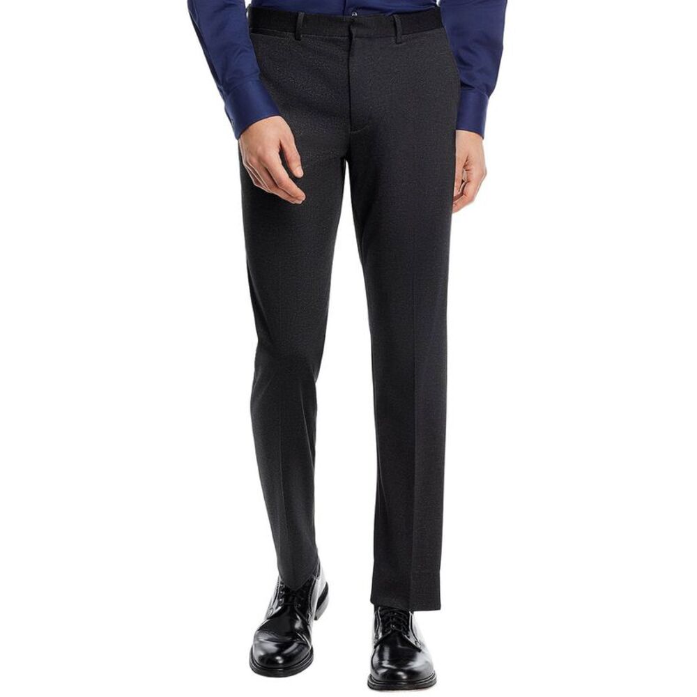 Theory Mens Dress Pants 30W x 34L Marlo Tonal Knit Twill Black Multi - NWT $295
